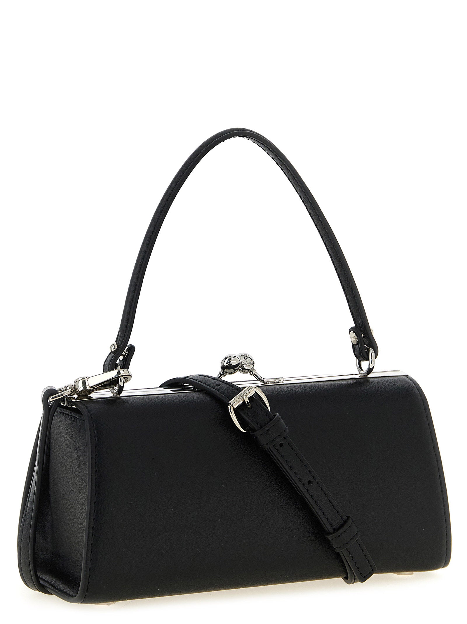 Black Polyester Handbag
