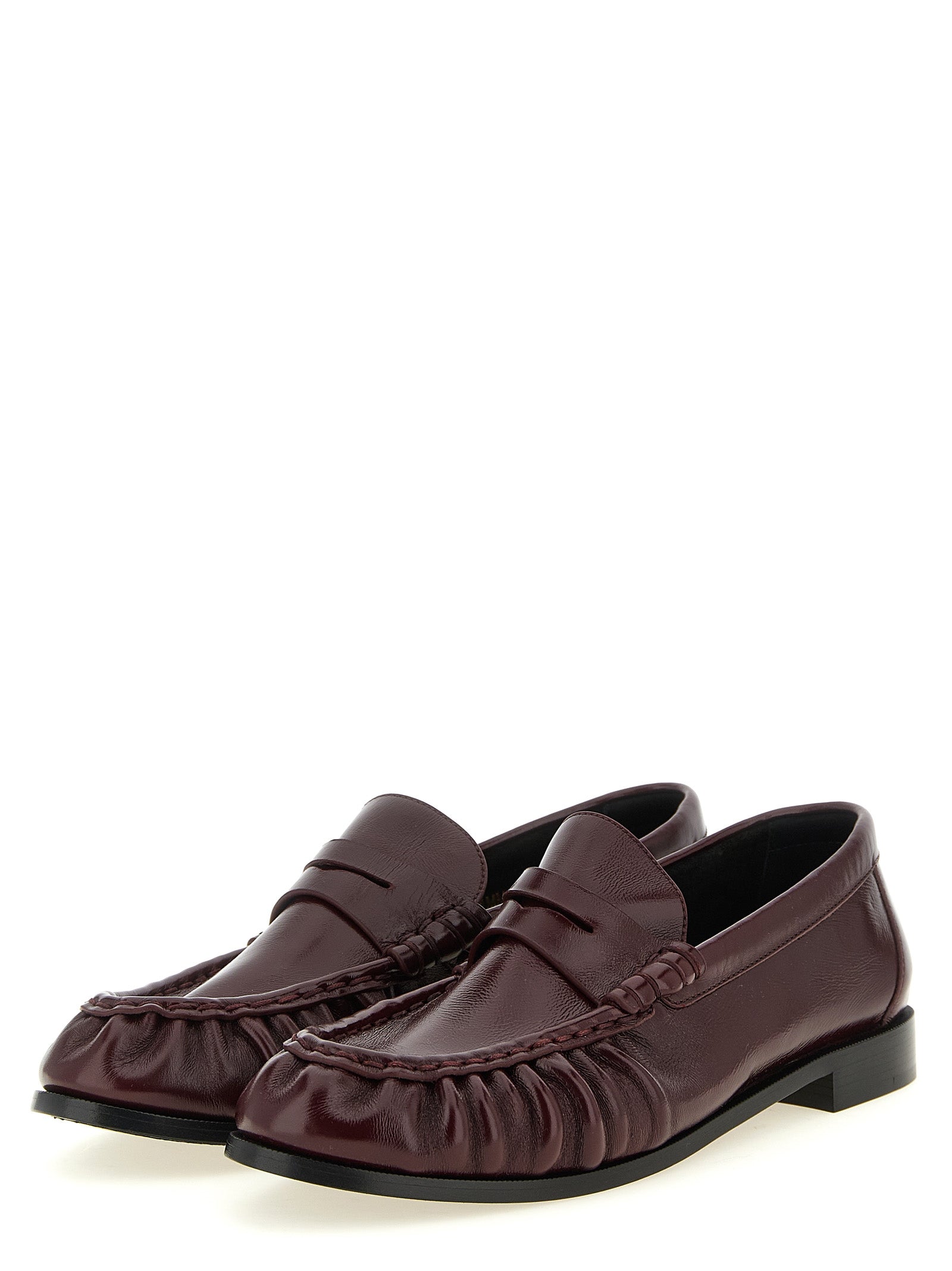 Bordeaux Calfskin Slip-On Loafers