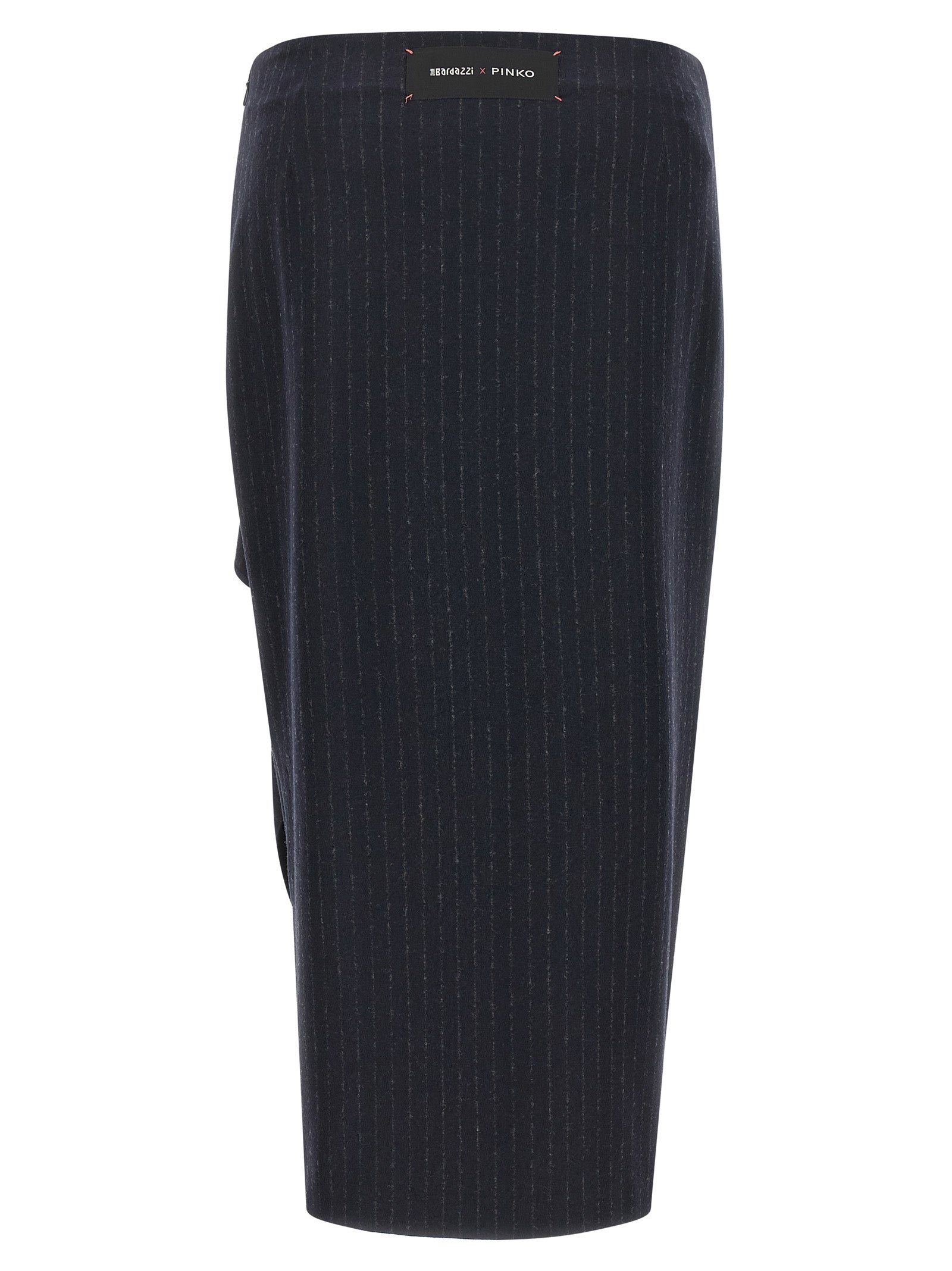 Blue Polyester Mini Skirt