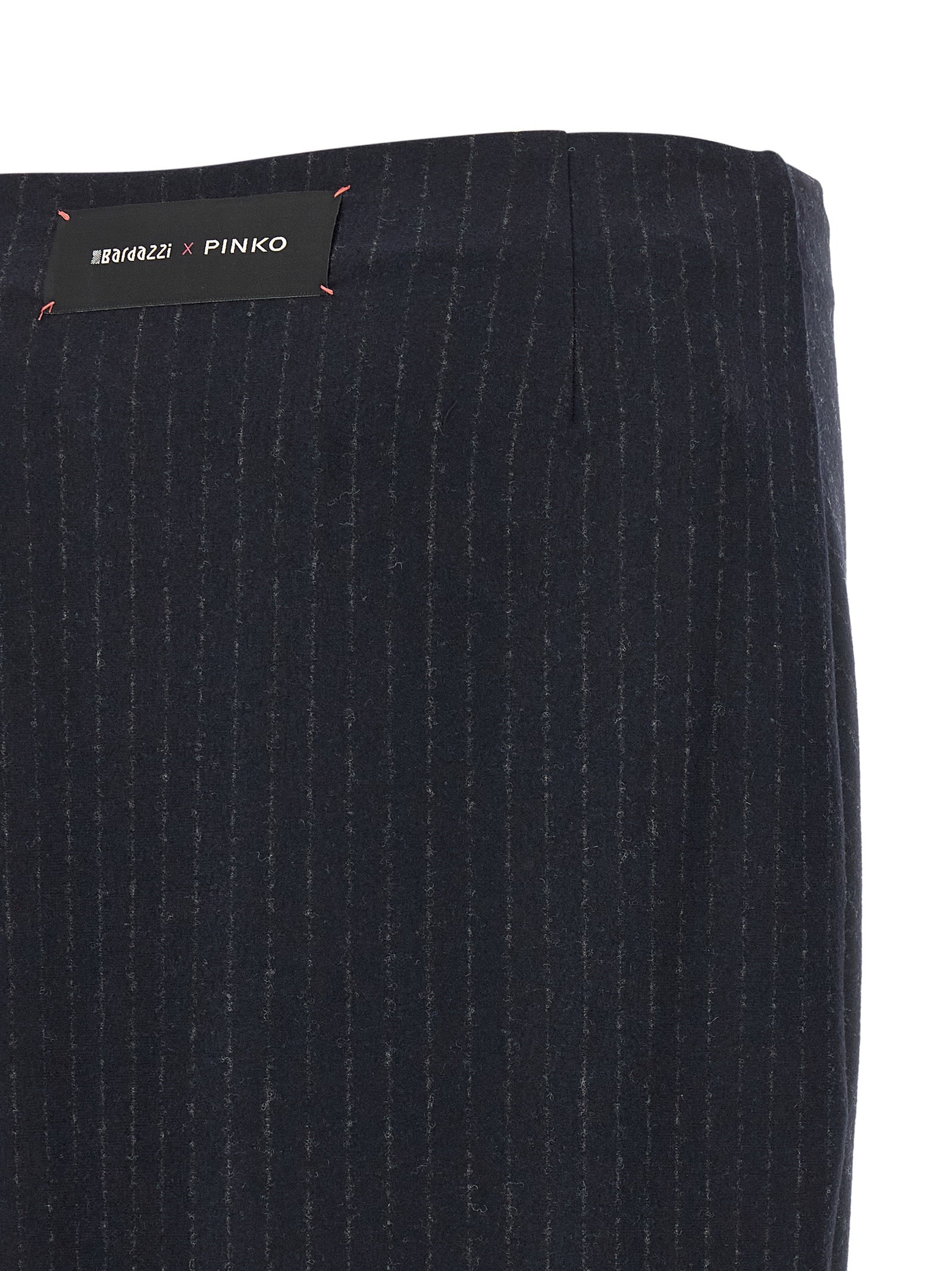 Blue Polyester Mini Skirt