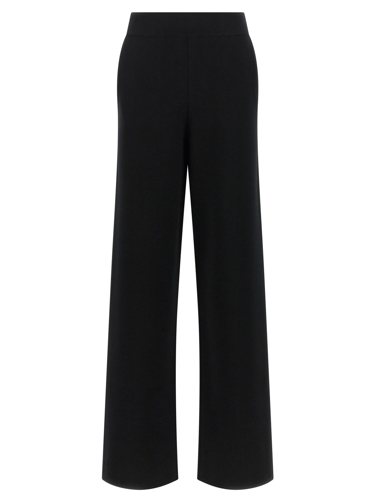 Black Wool Casual Pants