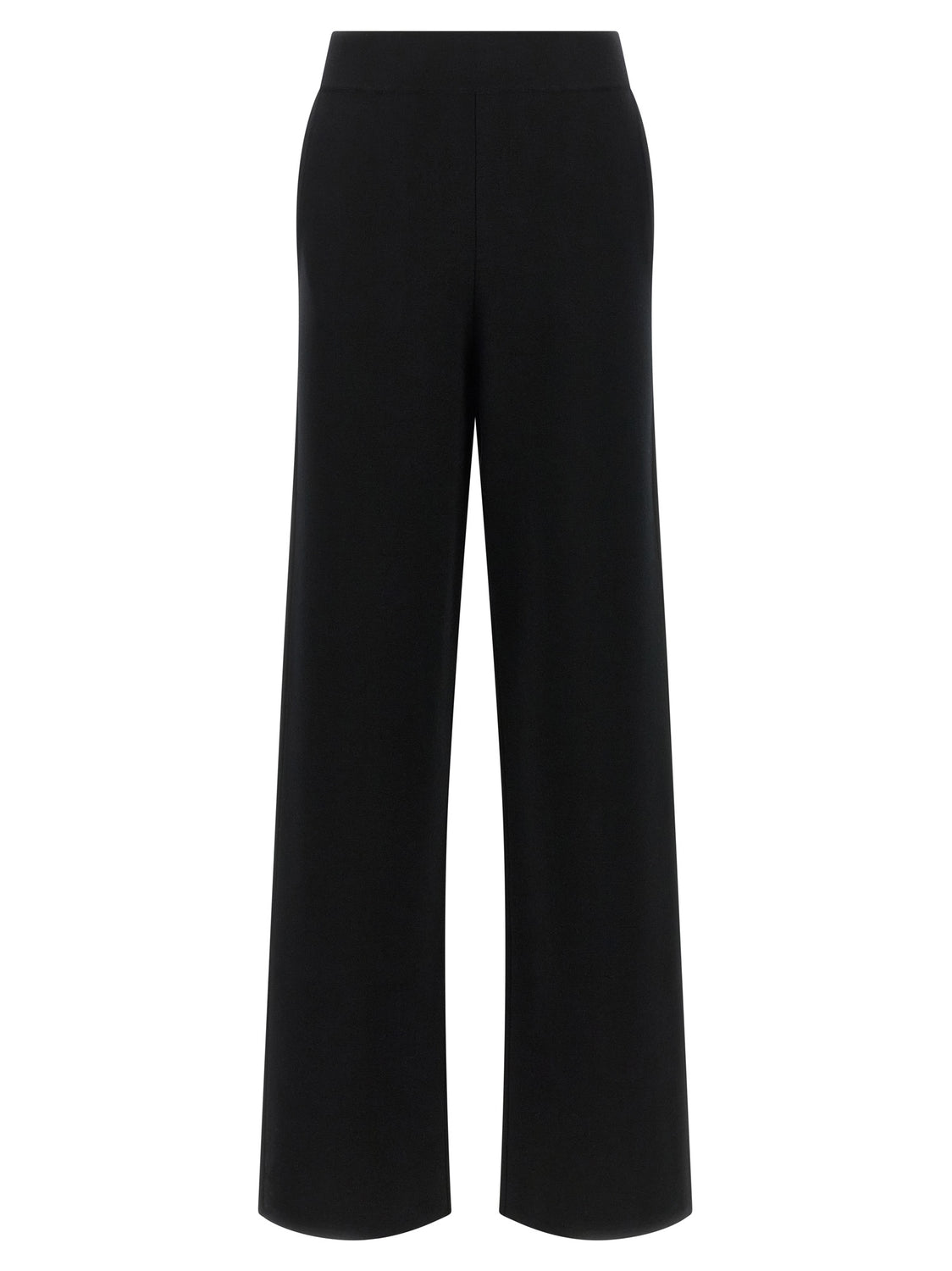 Black Wool Casual Pants