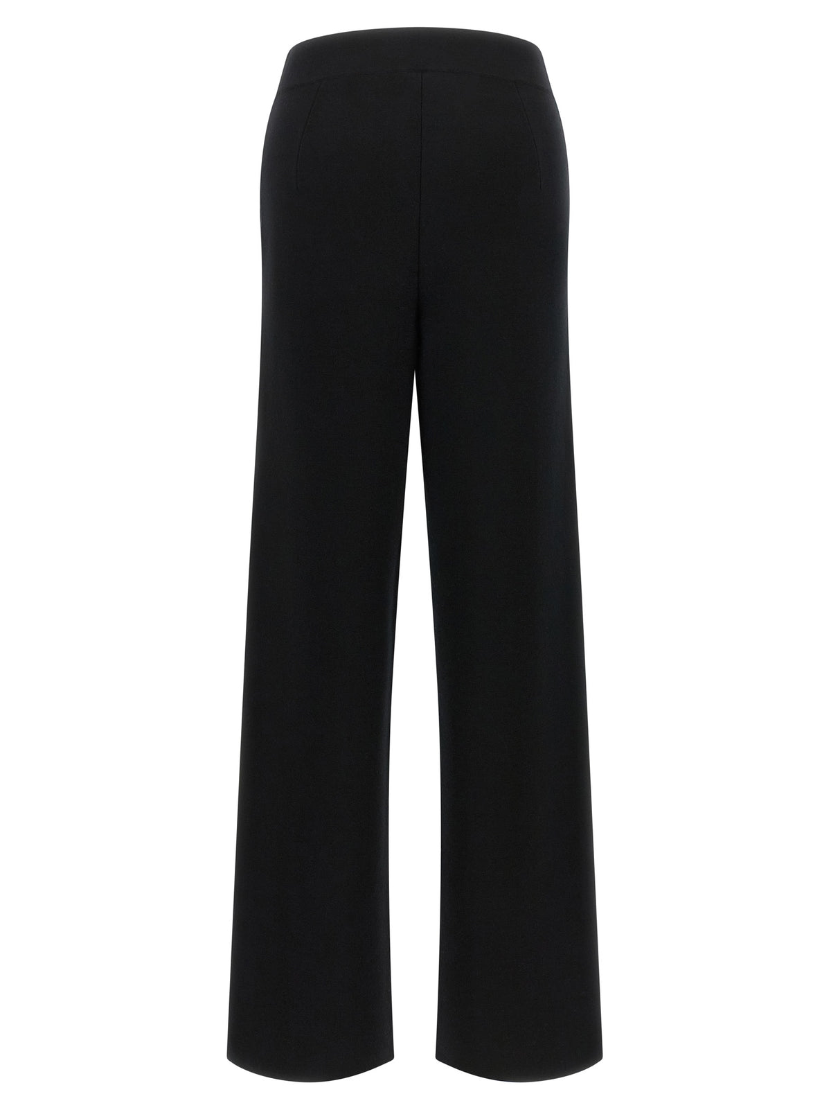 Black Wool Casual Pants