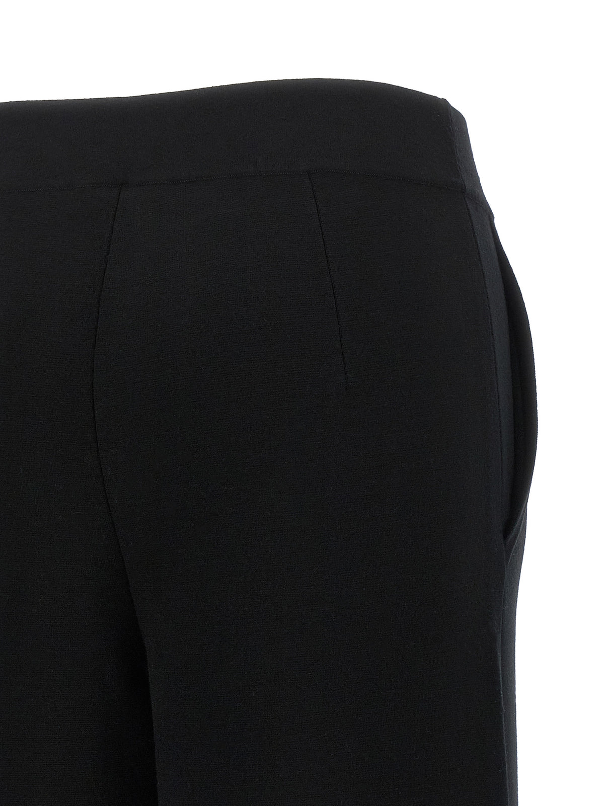 Black Wool Casual Pants