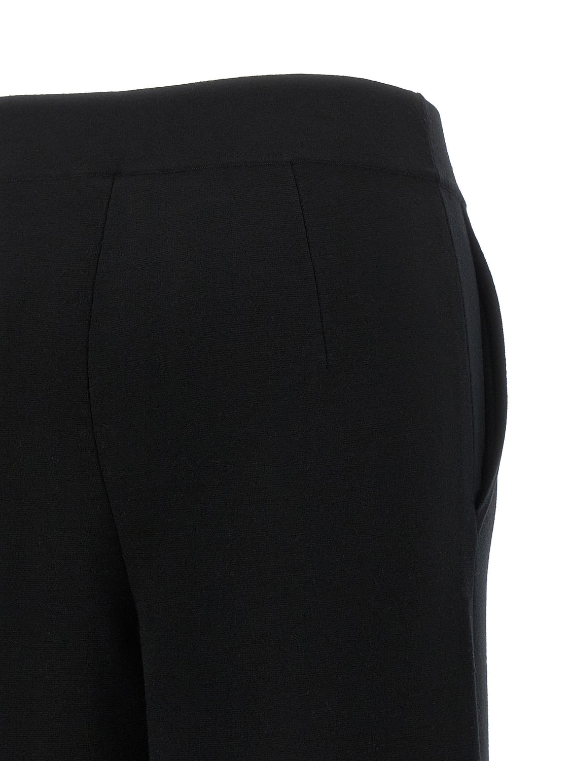 Black Wool Casual Pants