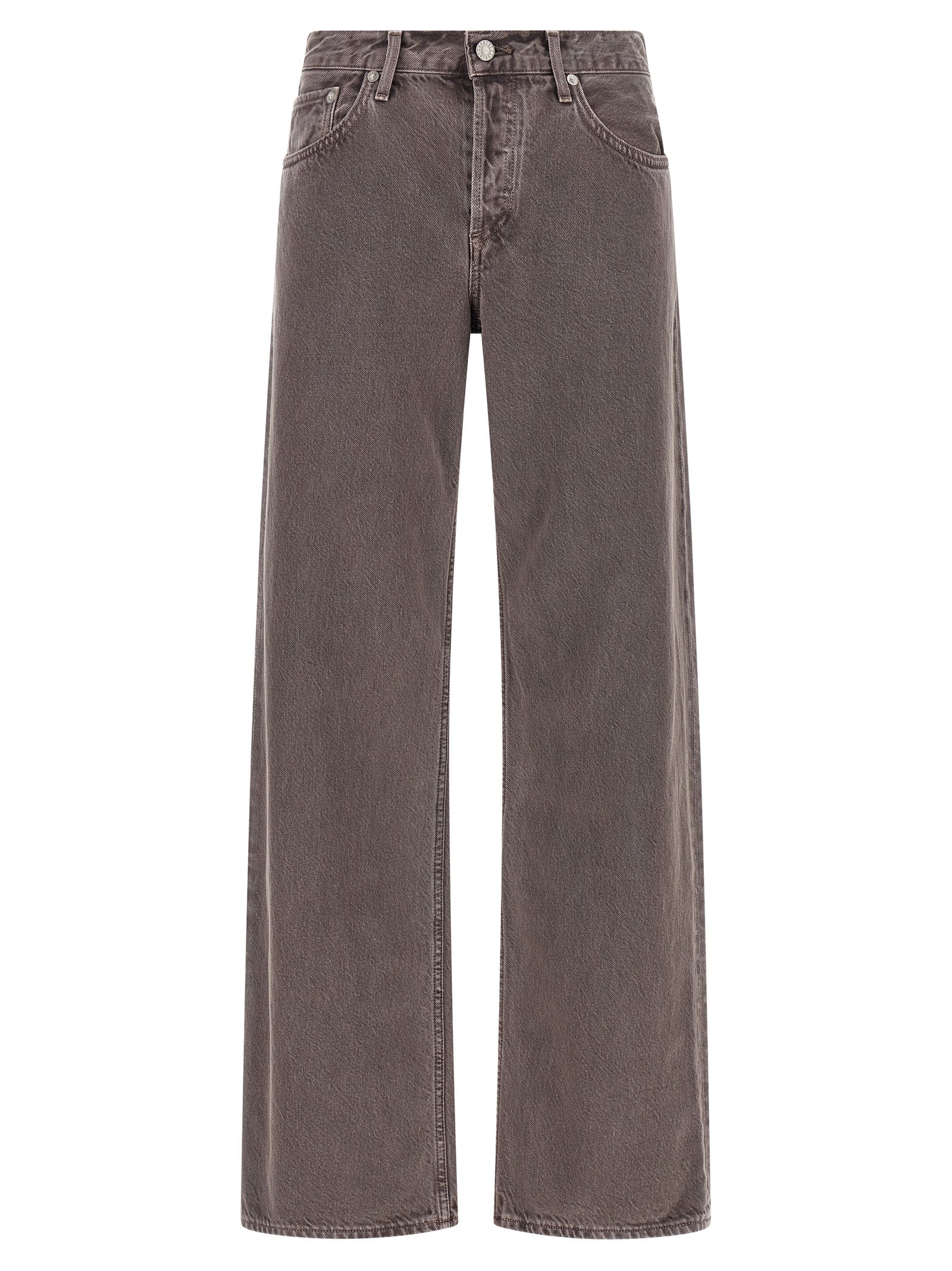 Purple Cotton Relaxed Fit Jeans