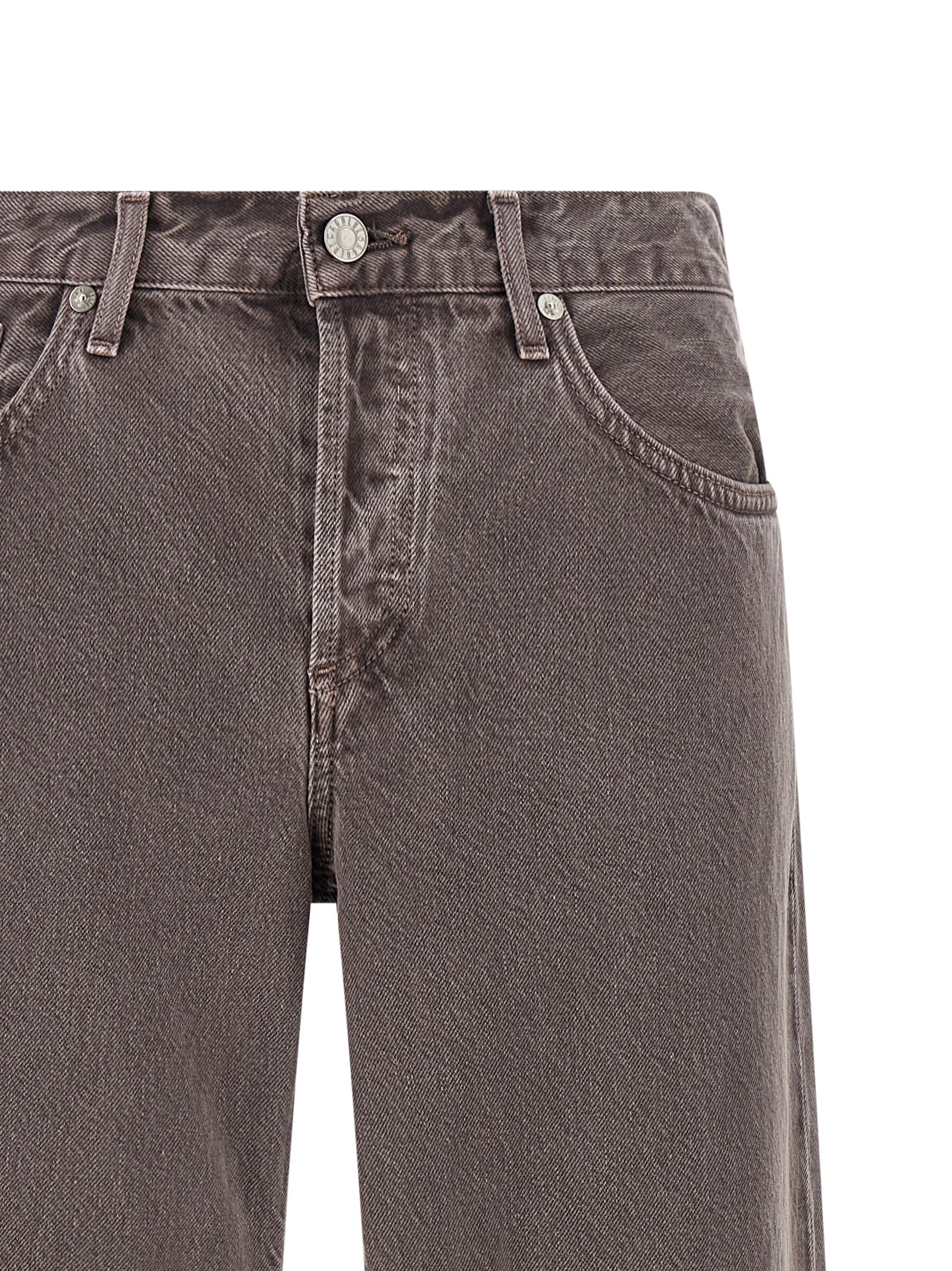Purple Cotton Relaxed Fit Jeans