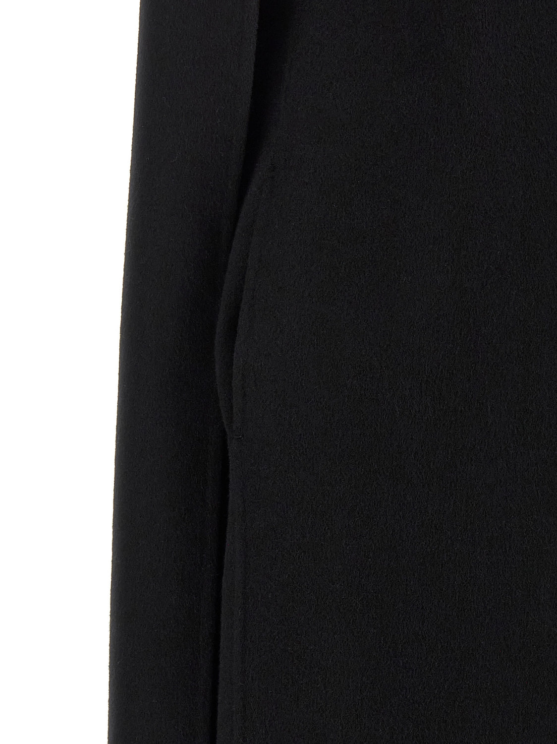 Black Virgin Wool Midi Dress