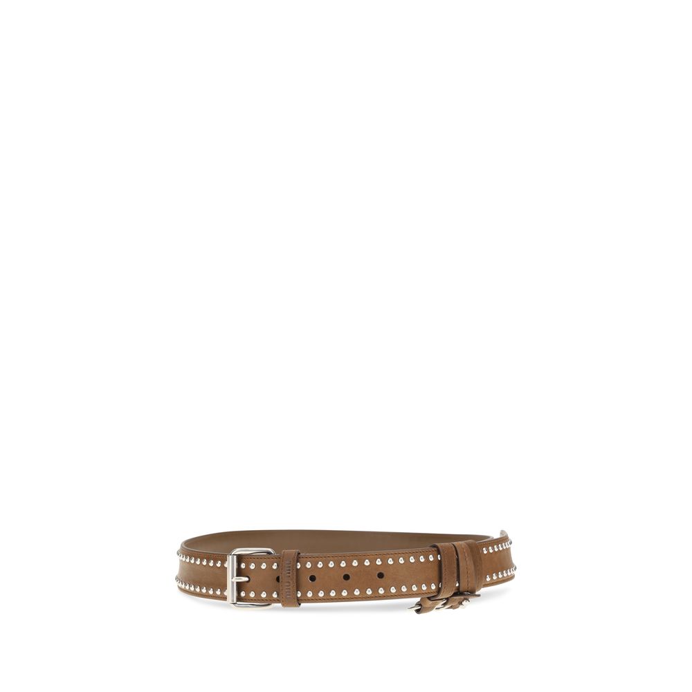 Brown Suede Leather Regular Belt