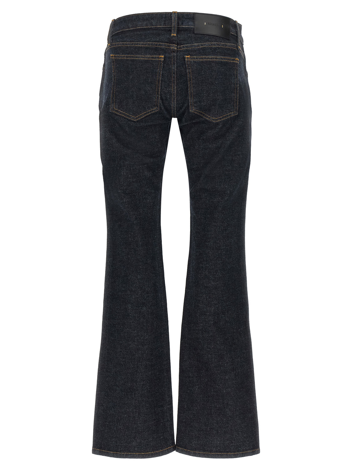 Blue Cotton Flared Jeans