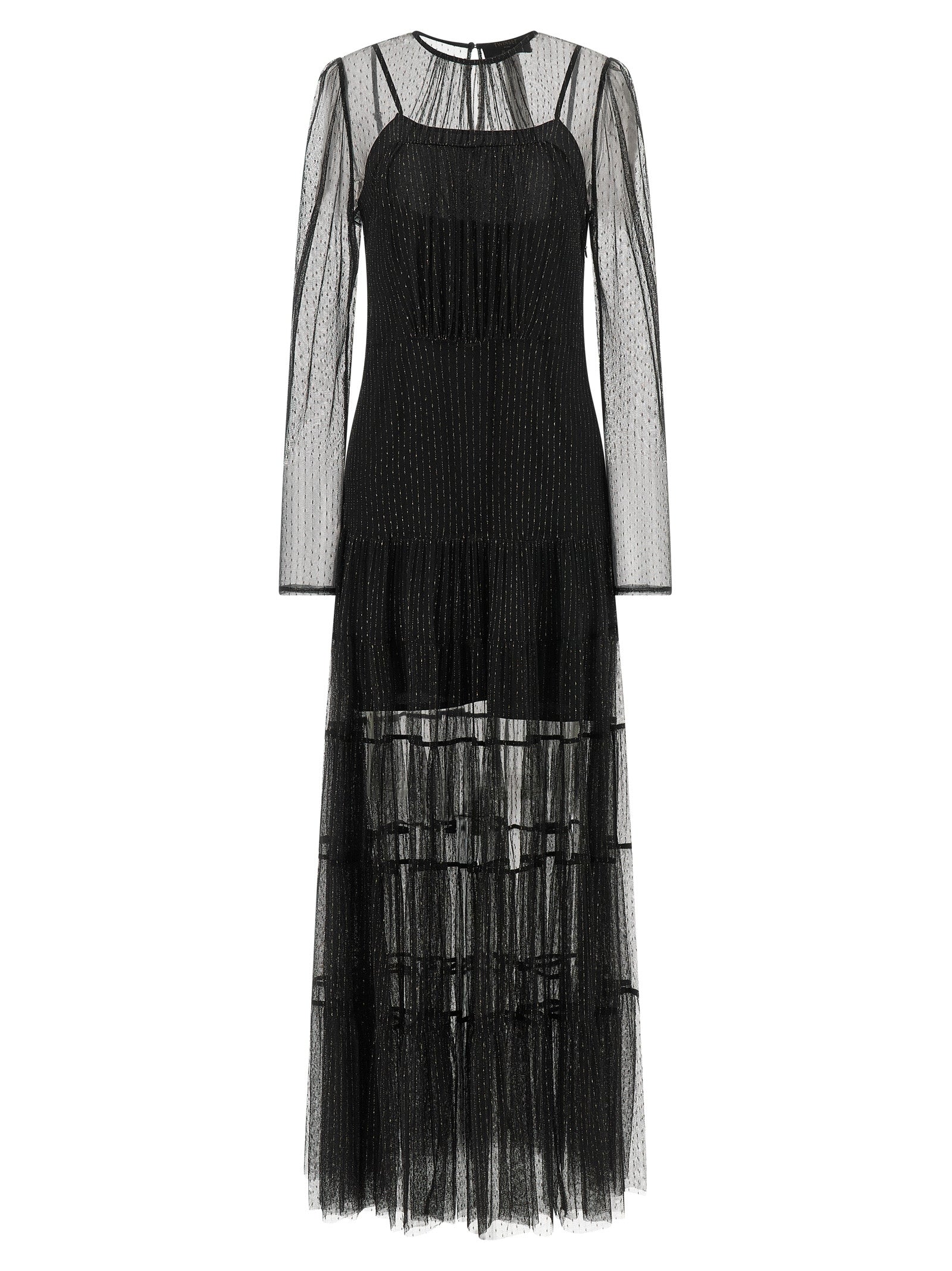Black Polyamide Long Dress
