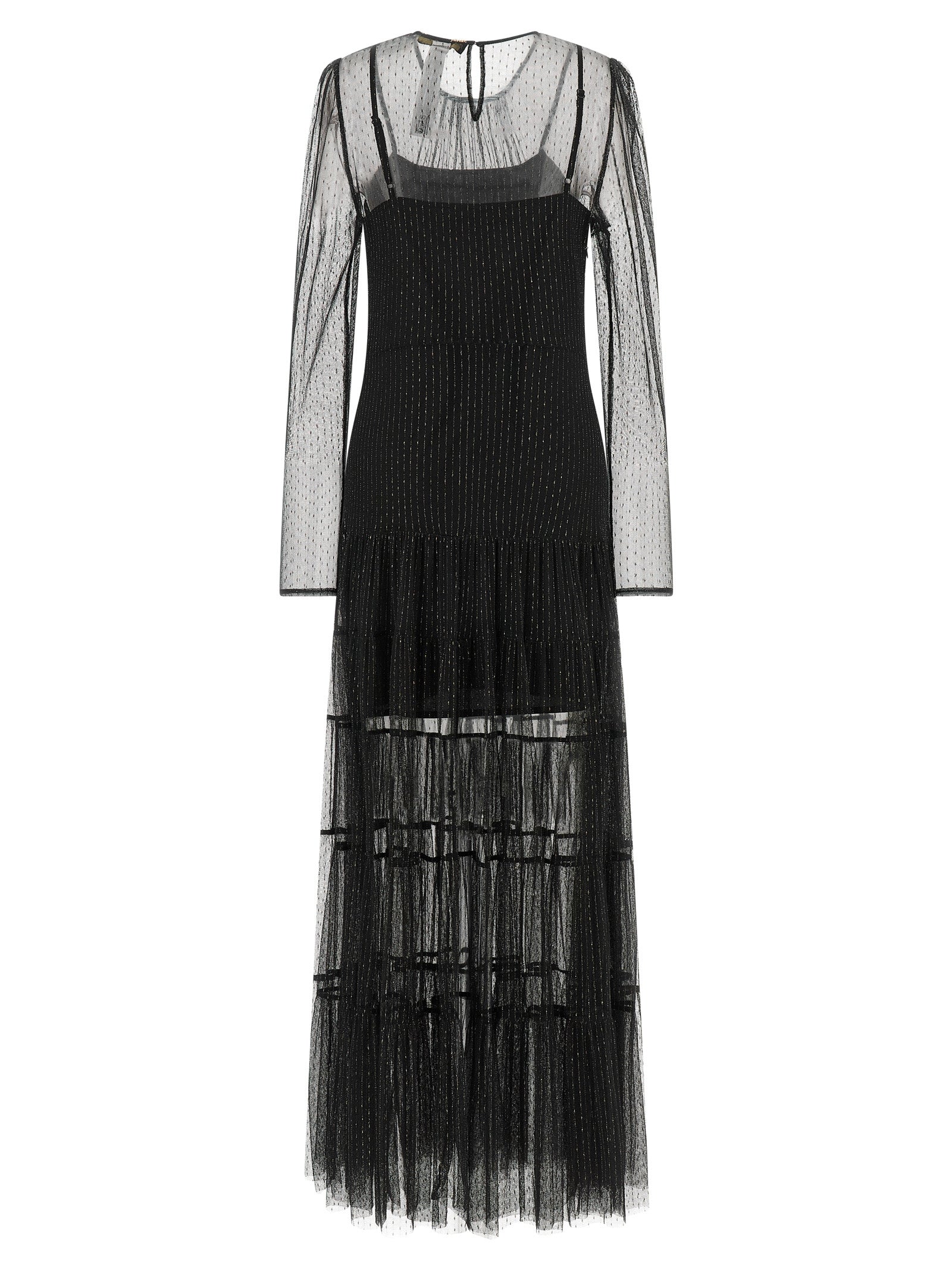 Black Polyamide Long Dress