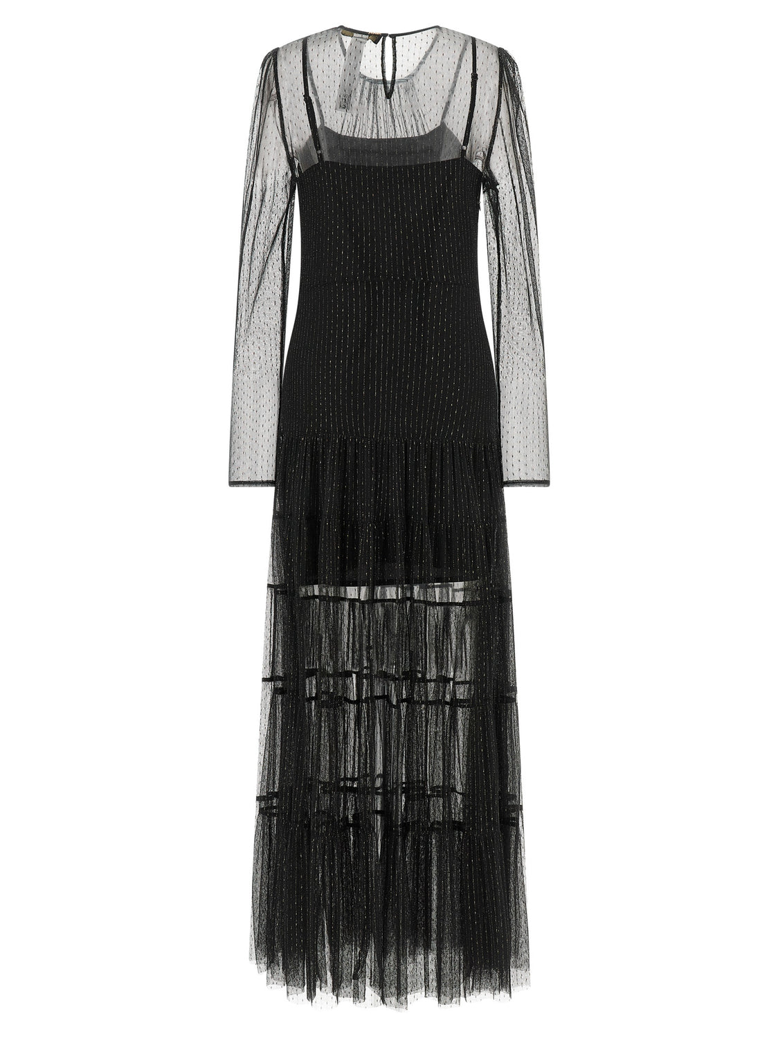 Black Polyamide Long Dress