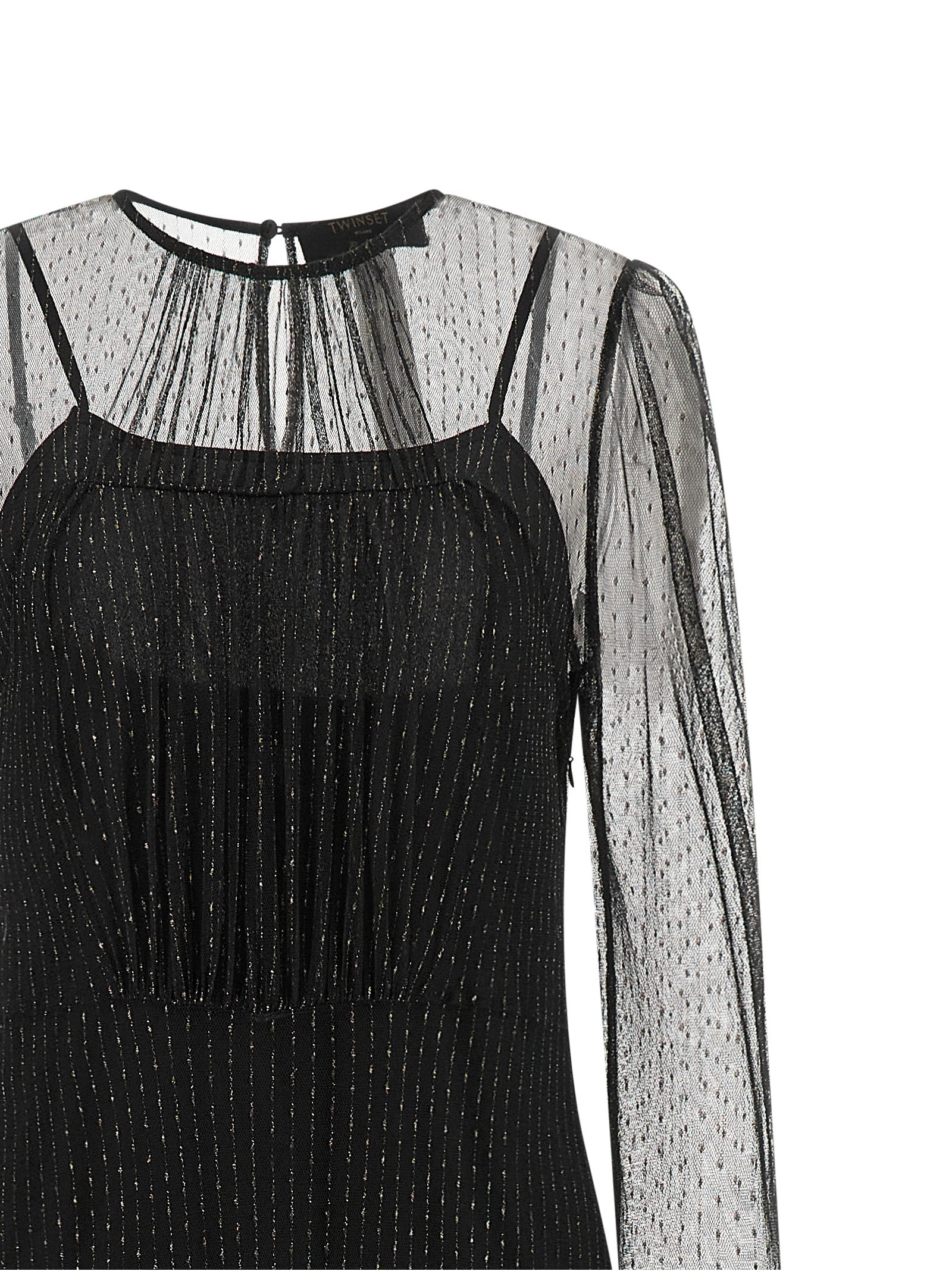 Black Polyamide Long Dress