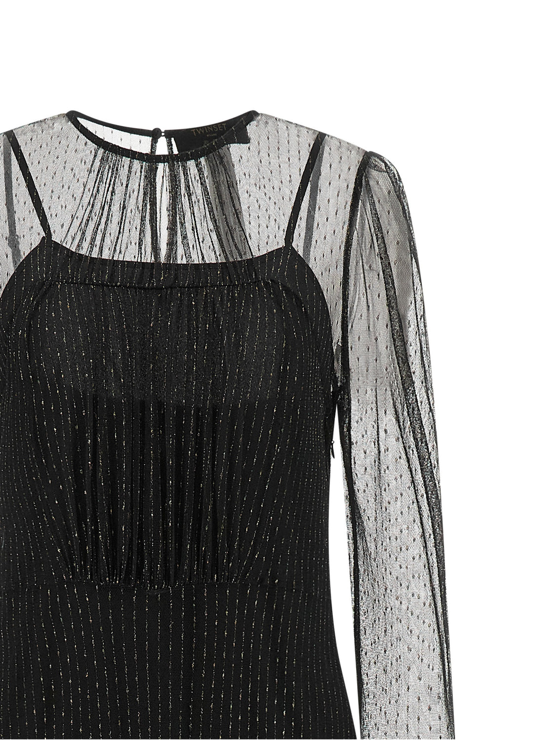 Black Polyamide Long Dress