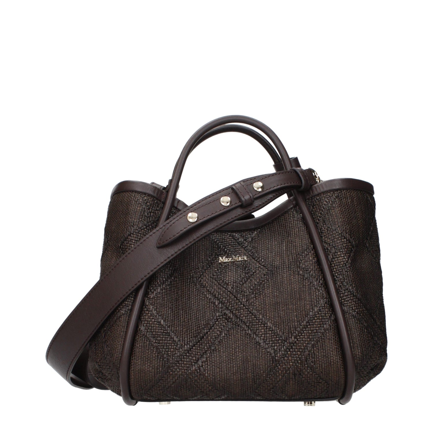 Brown Raffia Handbag