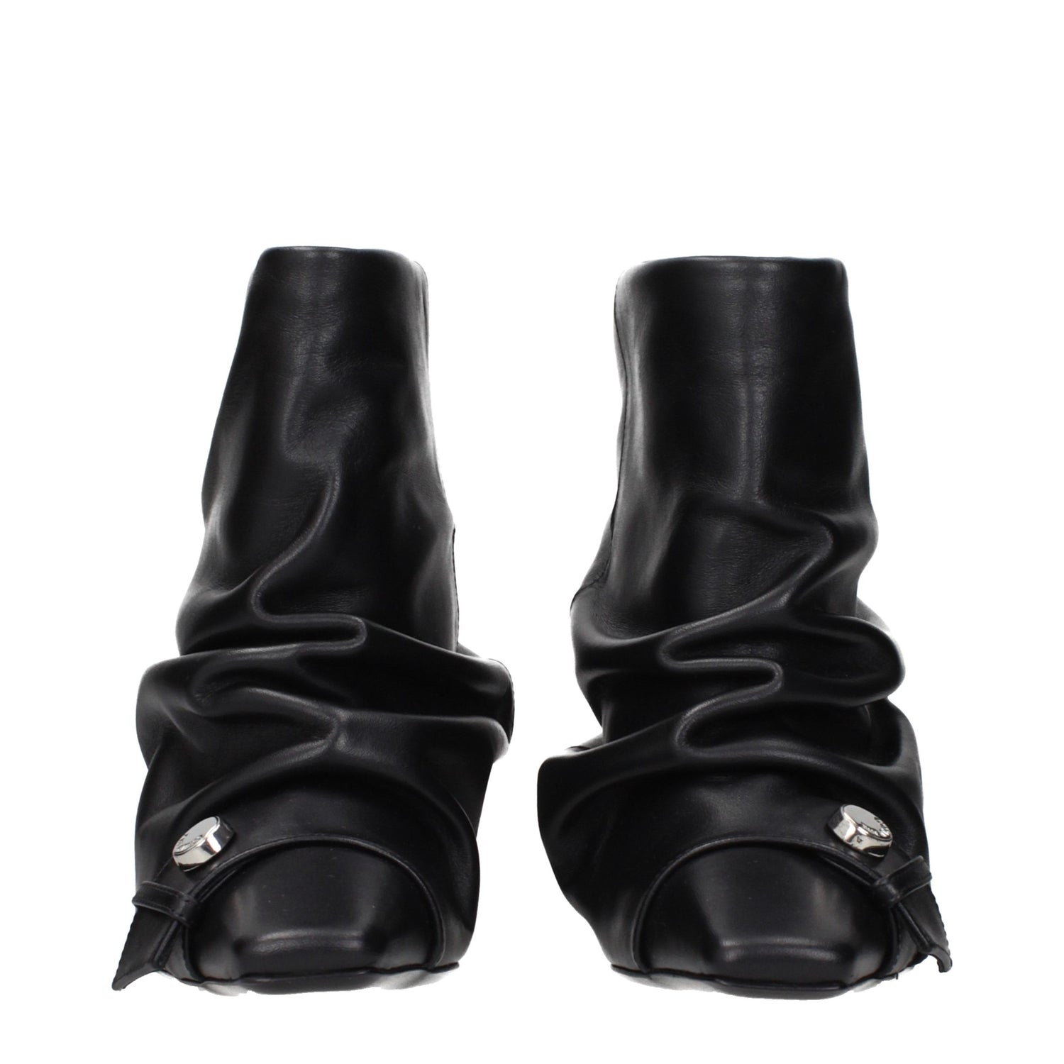 Black Leather Ankle Boots
