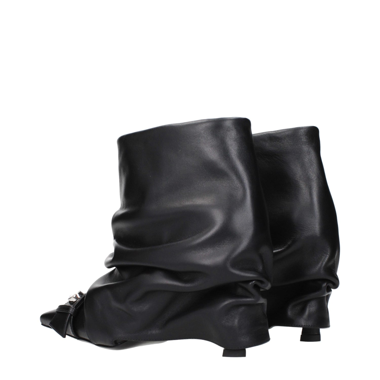 Black Leather Ankle Boots