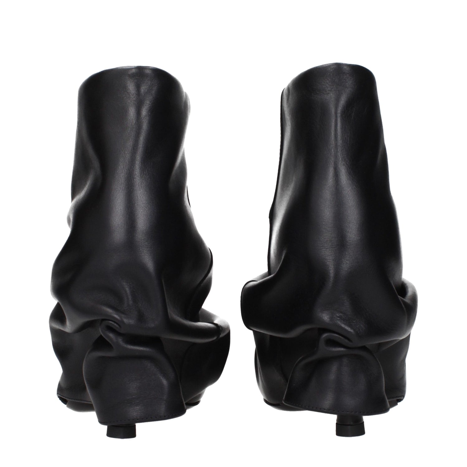 Black Leather Ankle Boots