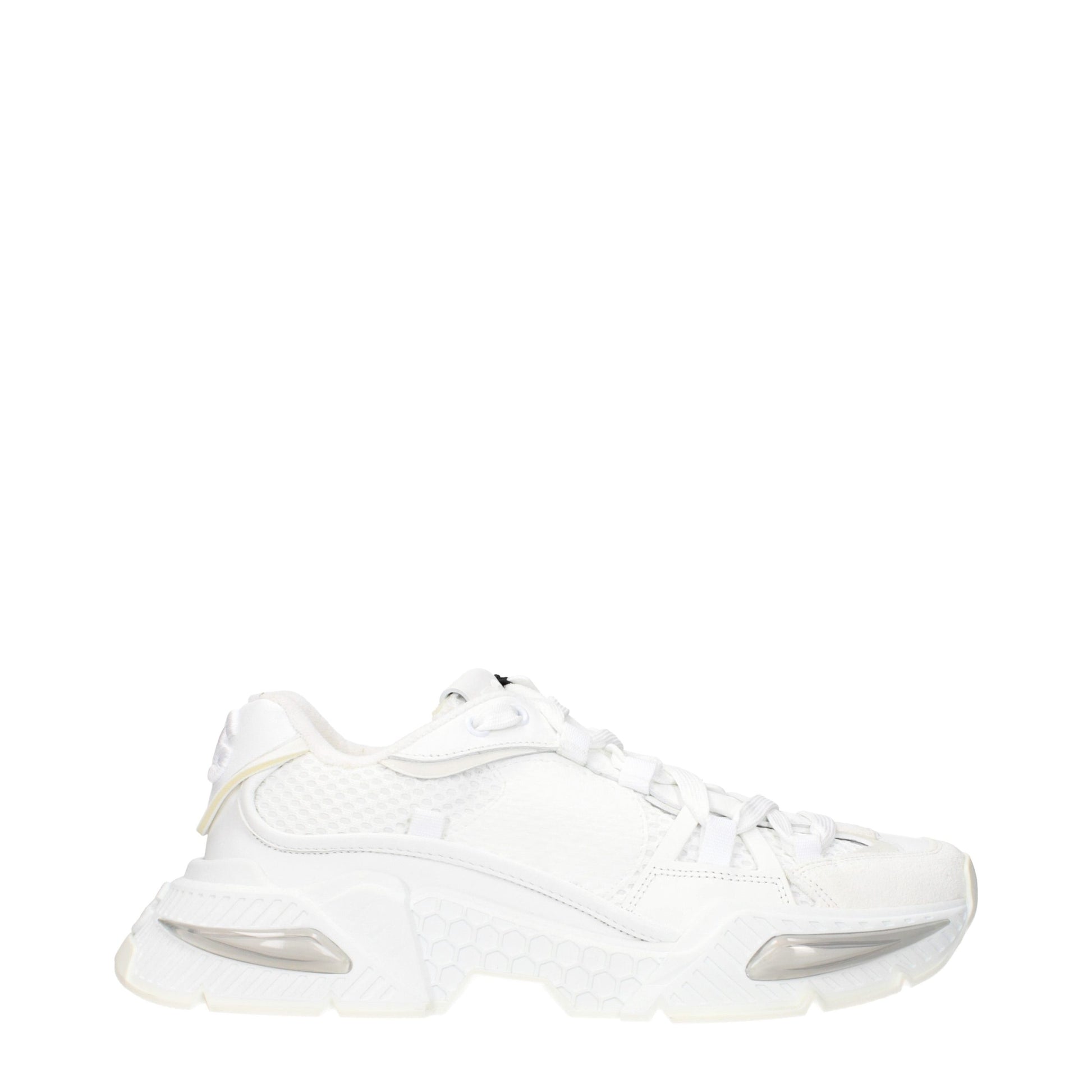 White Fabric Athletic Sneakers