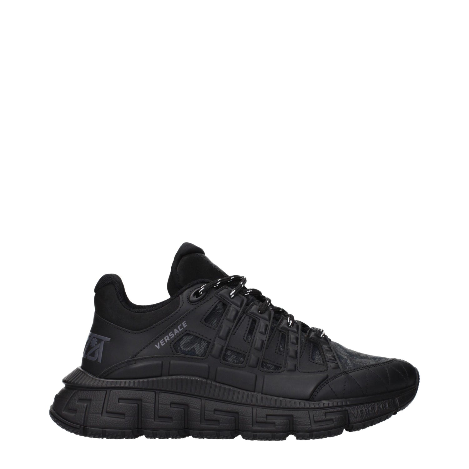 Black Fabric Athletic Sneakers