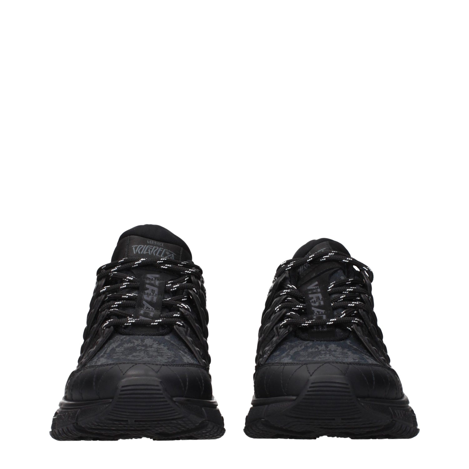 Black Fabric Athletic Sneakers