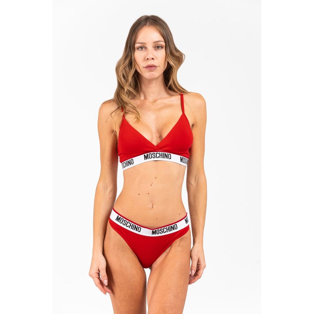 Red Cotton Bra