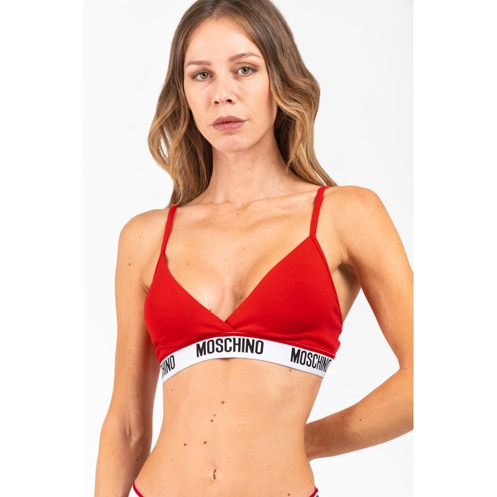 Red Cotton Bra