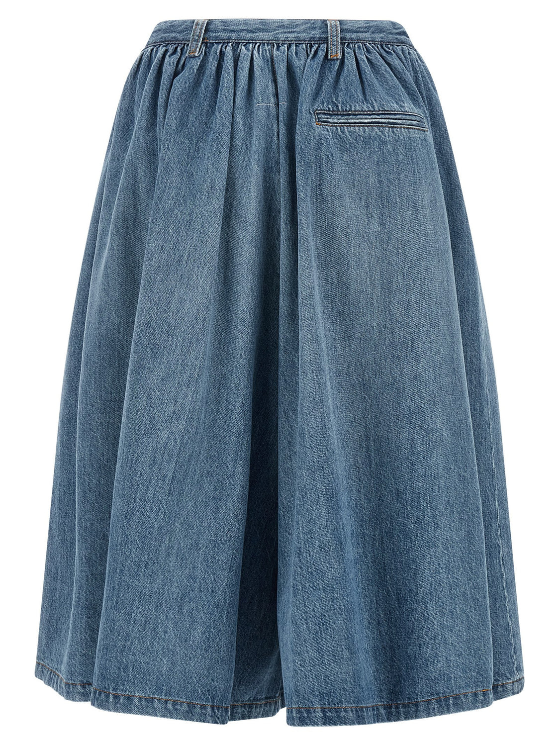Blue Cotton Bermuda Shorts