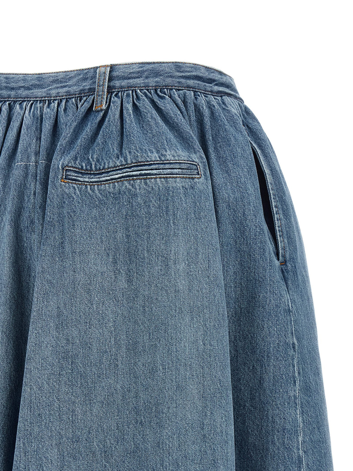 Blue Cotton Bermuda Shorts