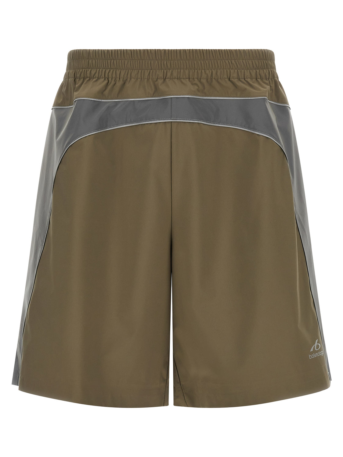 Gray Polyester Bermuda Shorts