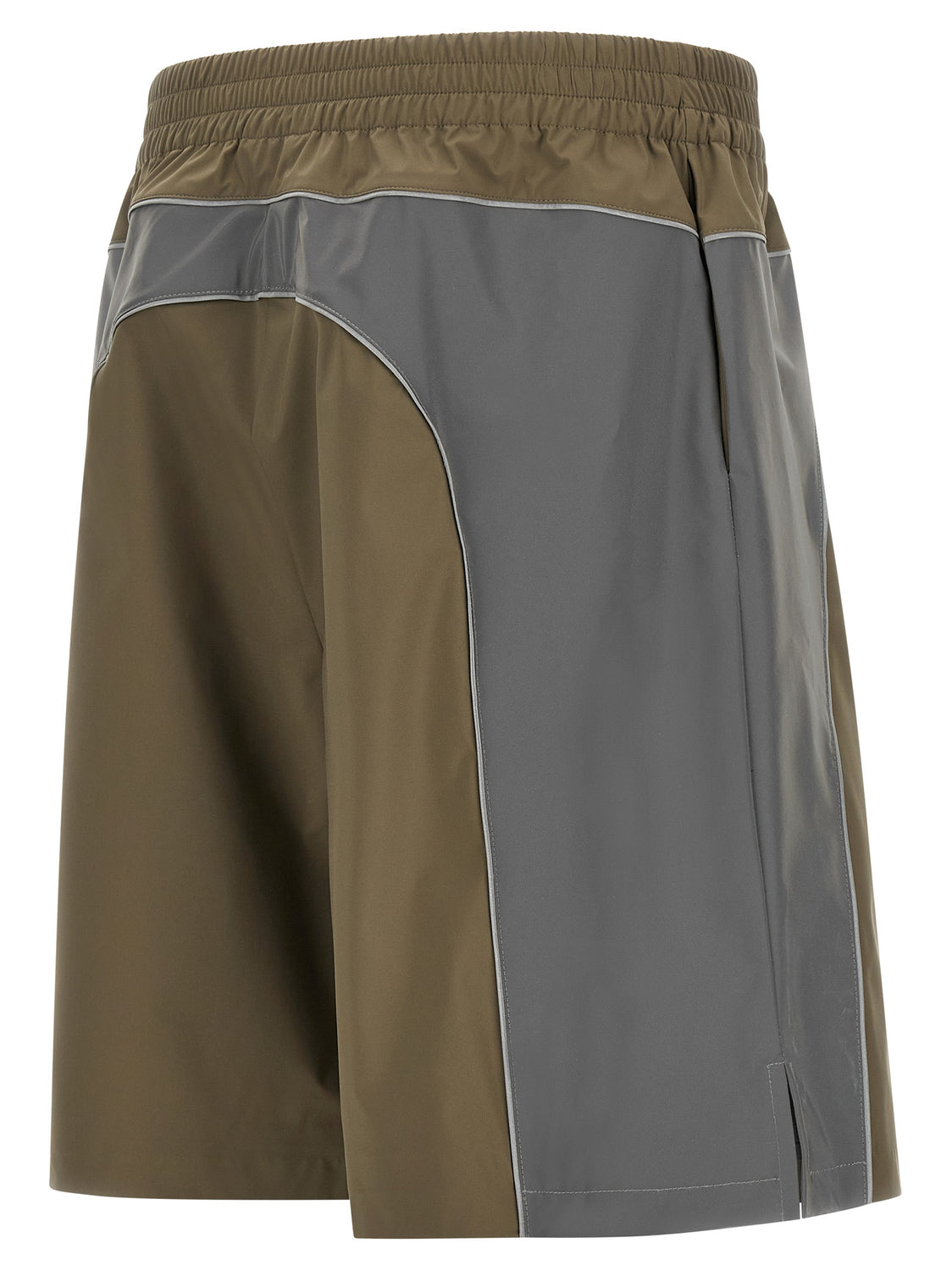 Gray Polyester Bermuda Shorts