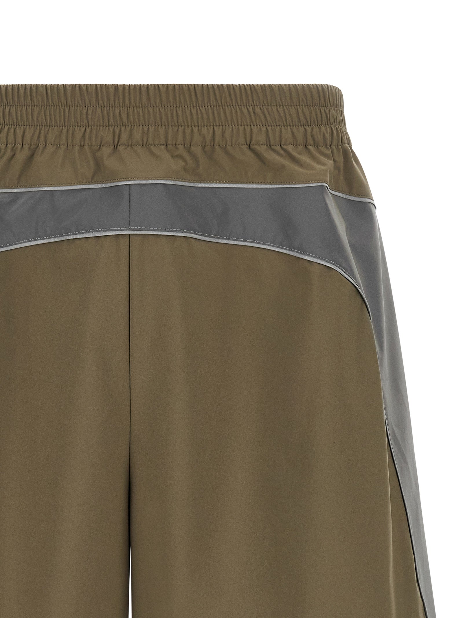 Gray Polyester Bermuda Shorts