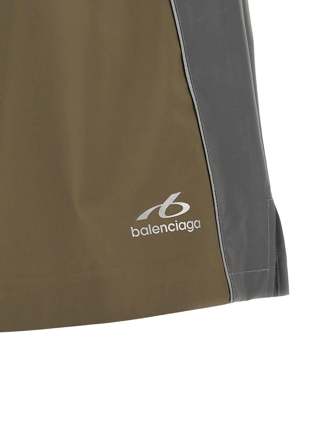 Gray Polyester Bermuda Shorts