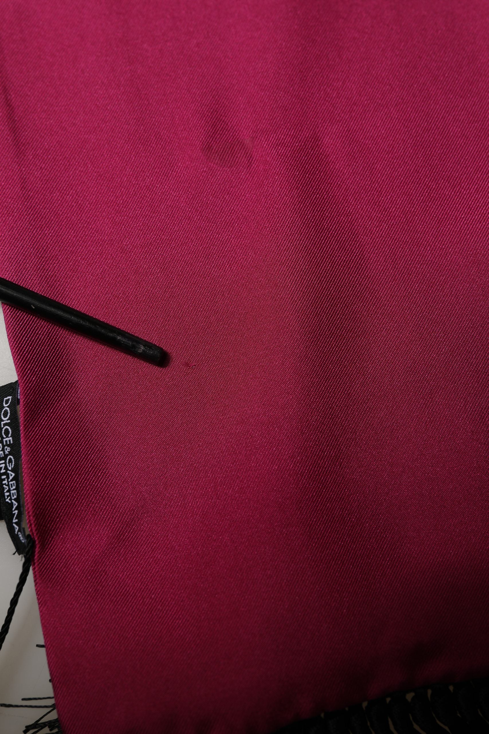 Men Burgundy Silk Fringed Lace Stole Scarf