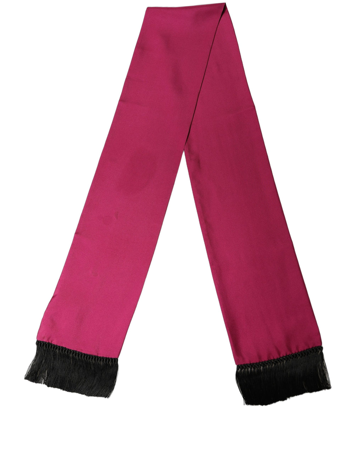 Men Burgundy Silk Fringed Lace Stole Scarf