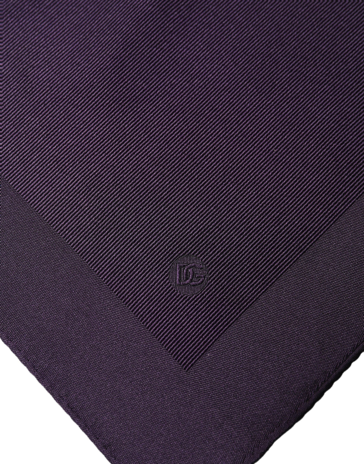 Men Purple Square Handerkerchief Pocket Scarf