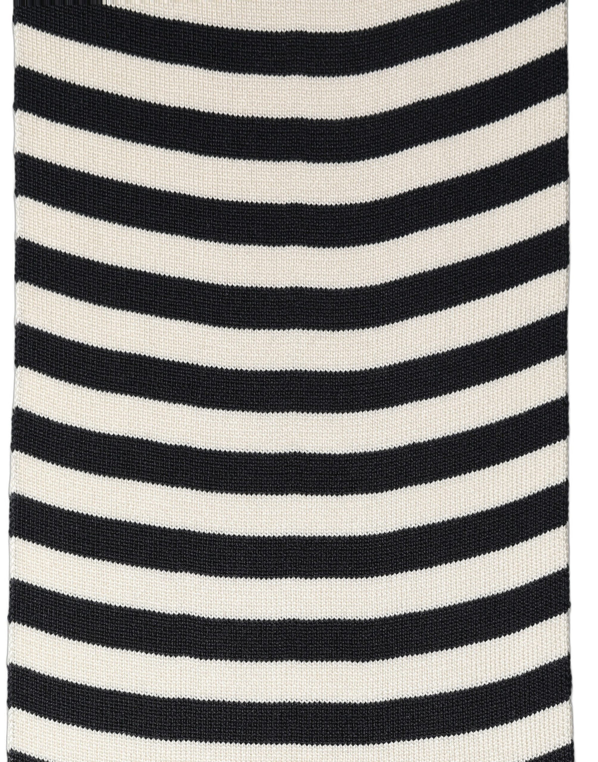 Black White Stripes Silk Knitted Shawl Scarf