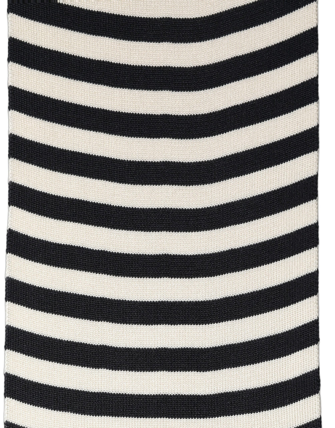 Black White Stripes Silk Knitted Shawl Scarf