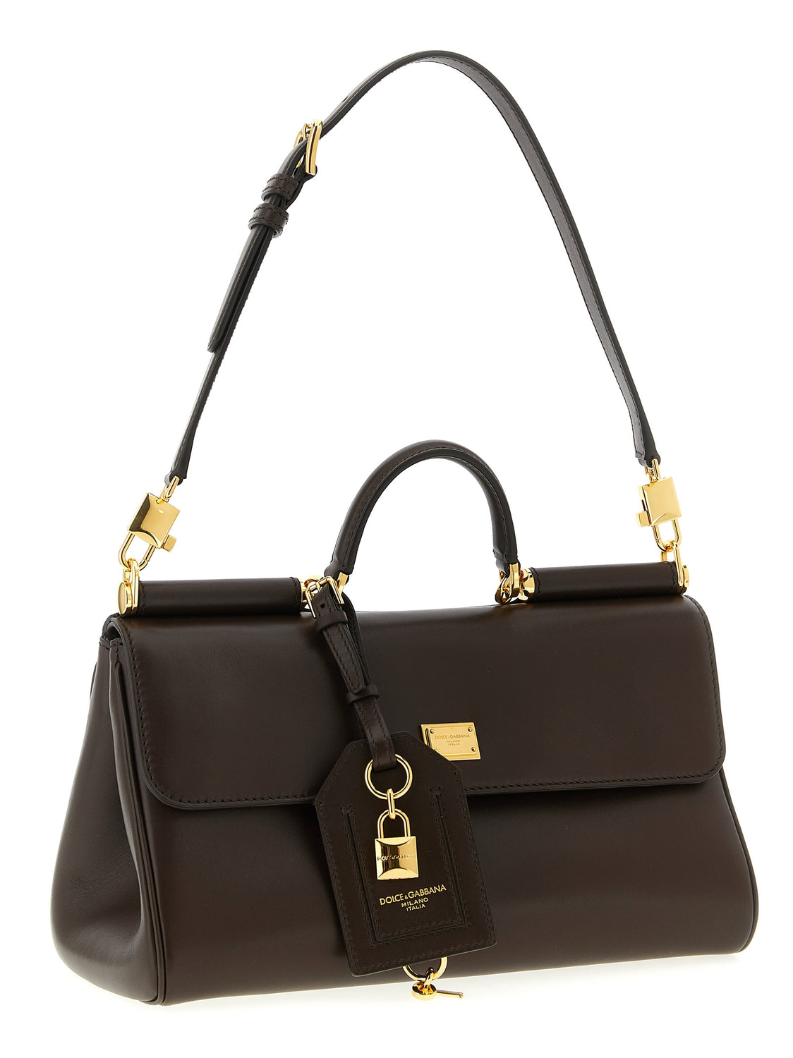 Brown Calfskin Crossbody Bag