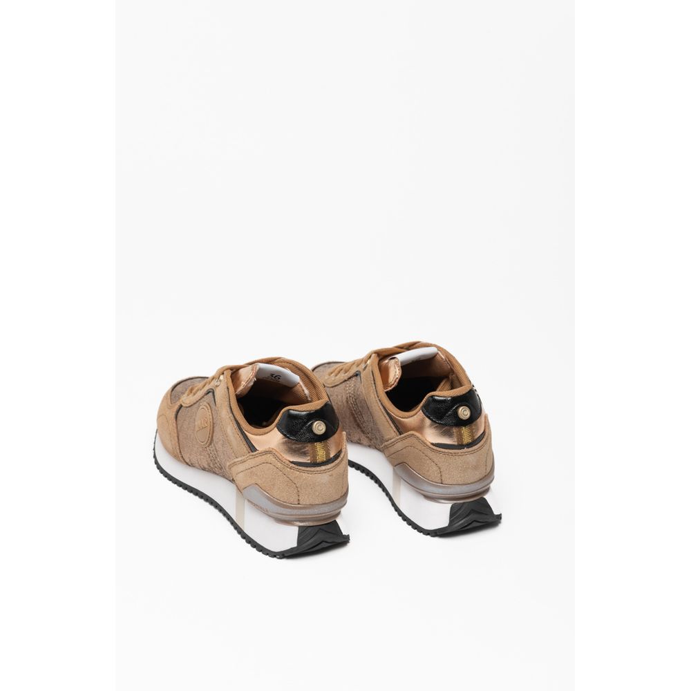 Bronze Leather Low Top Sneakers