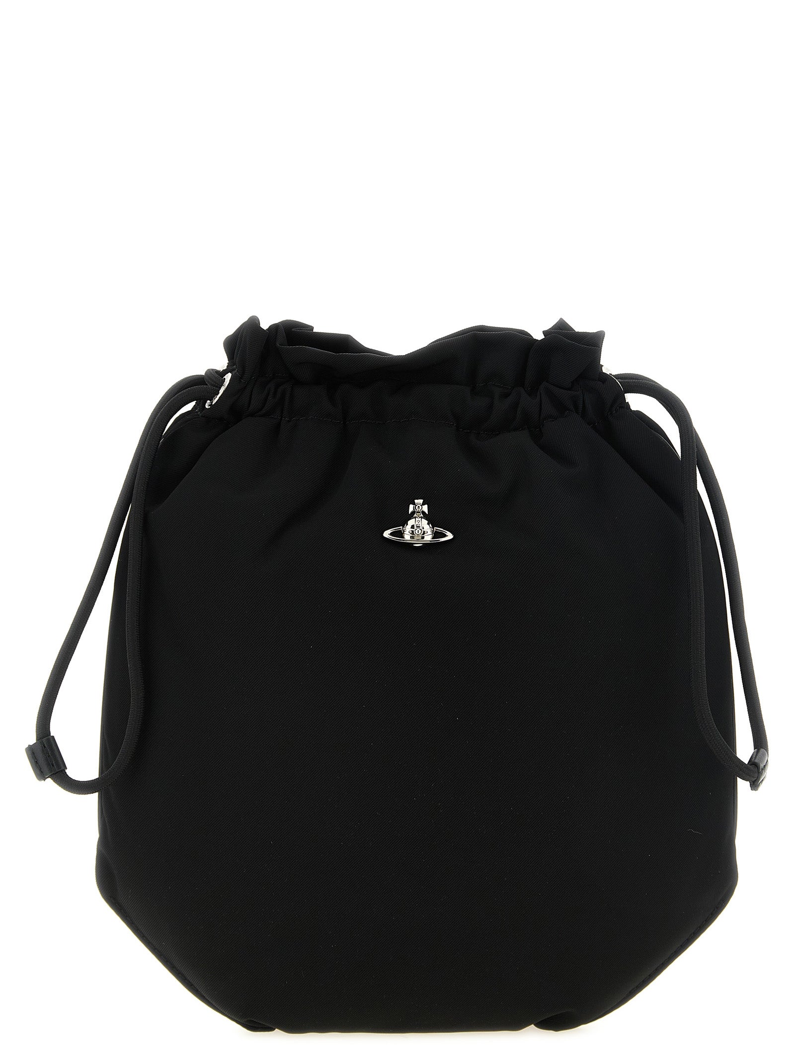 Black Polyester Clutch Bag