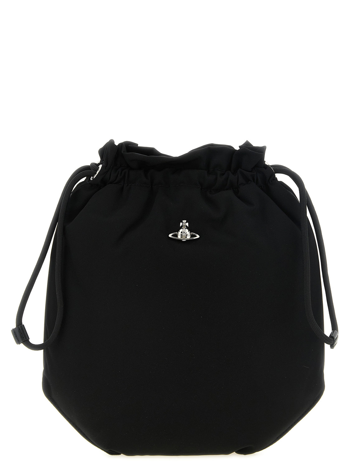 Black Polyester Clutch Bag
