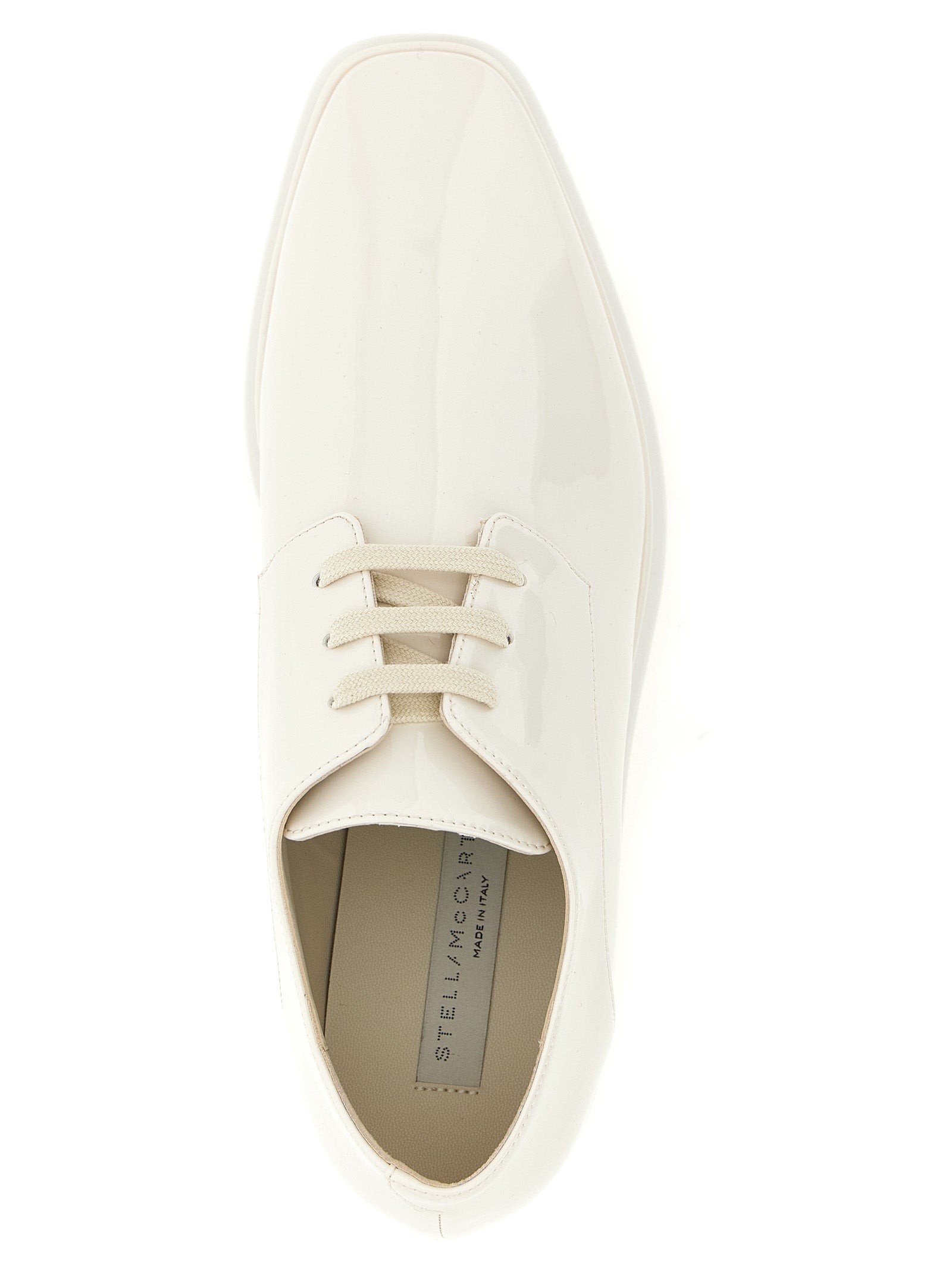White Polyethylene Wedge Sandals