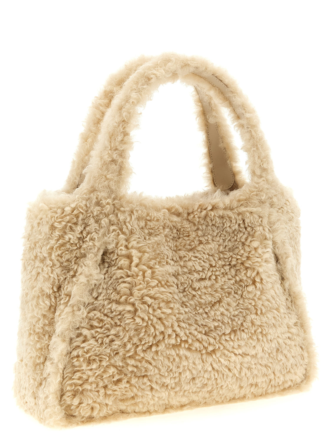 Beige Polyester Tote Bag