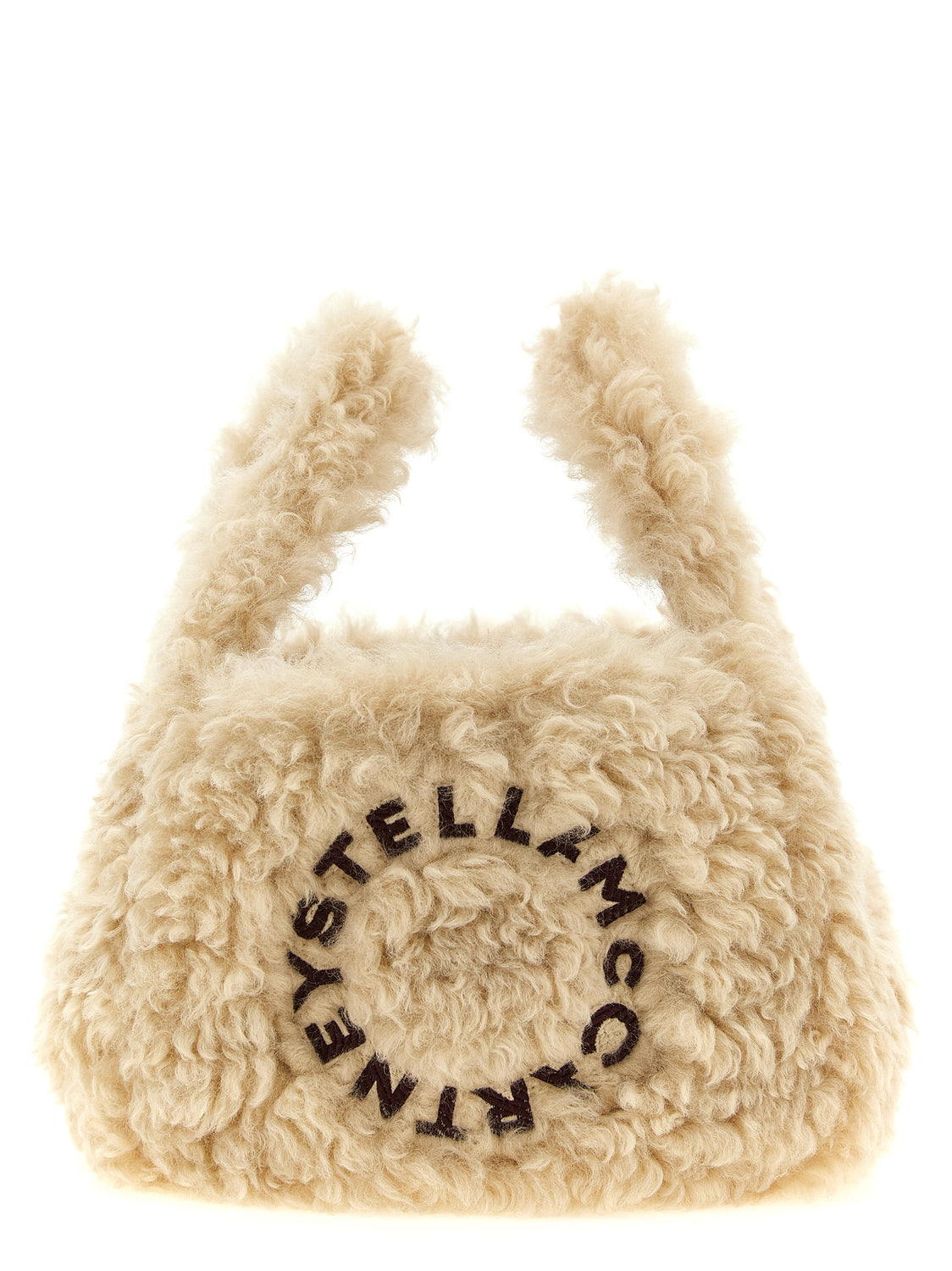 Beige Polyester Shoulder Bag