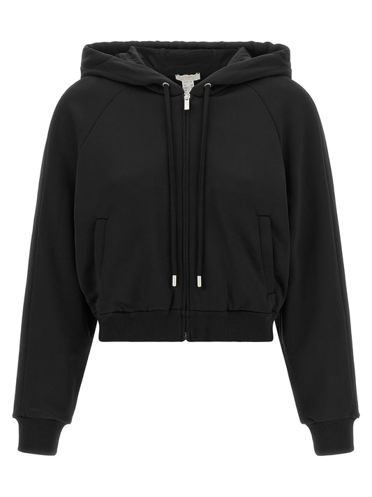 Black Polyamide Sweatshirt