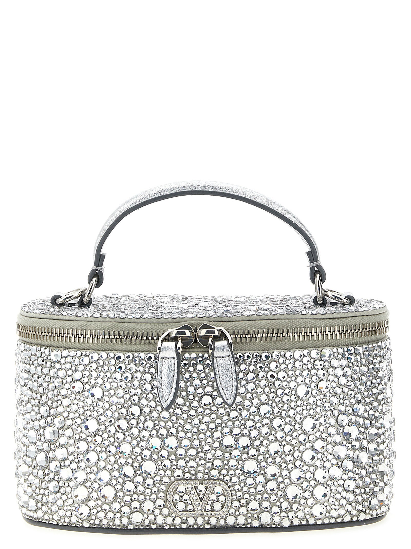 Silver Viscose Handbag