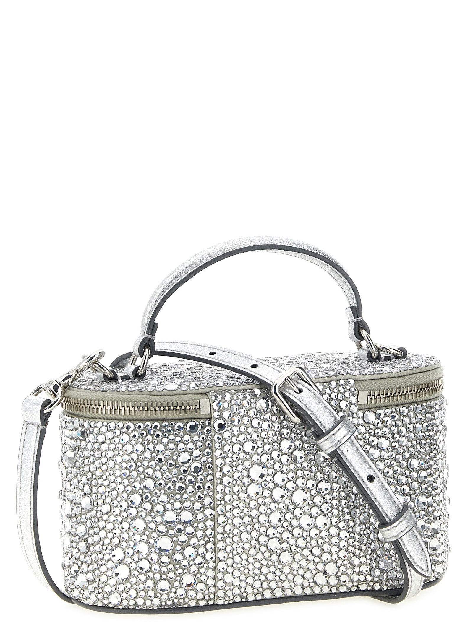 Silver Viscose Handbag