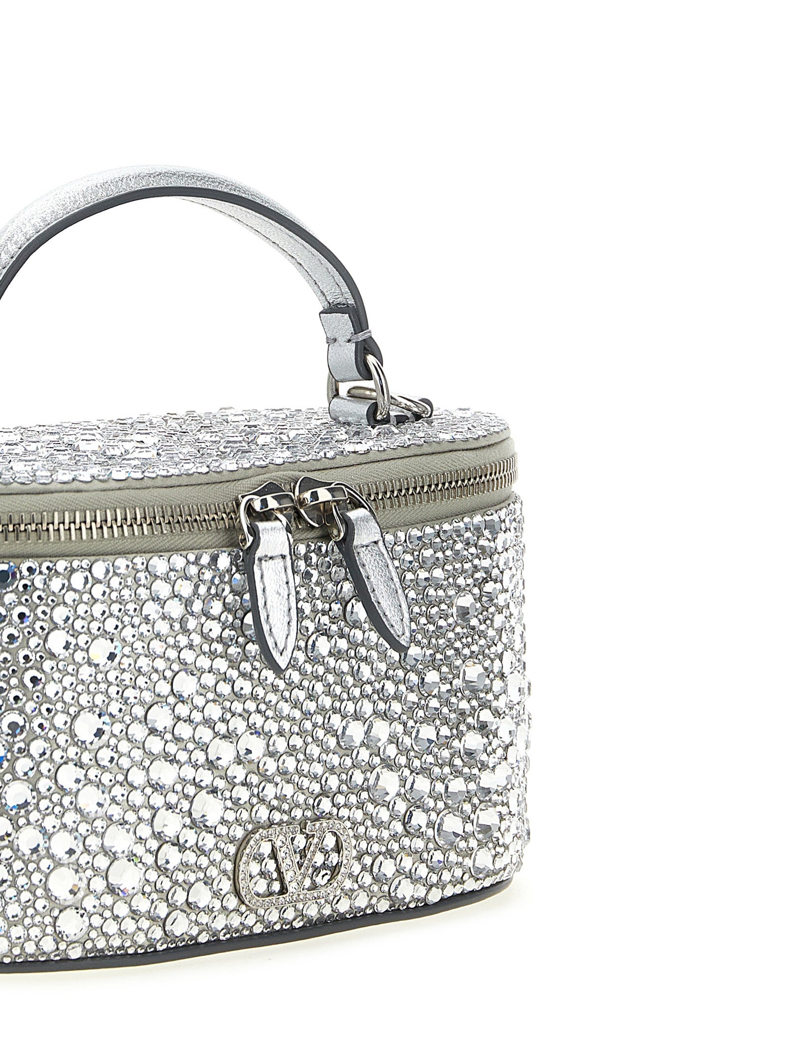 Silver Viscose Handbag